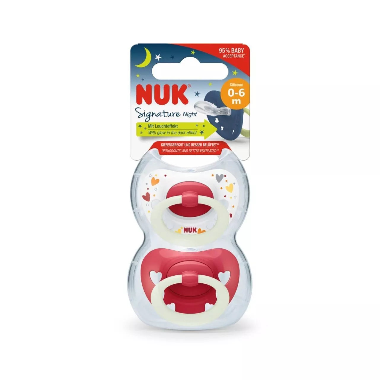 Čiulptukai NUK Signature Night 2 vnt