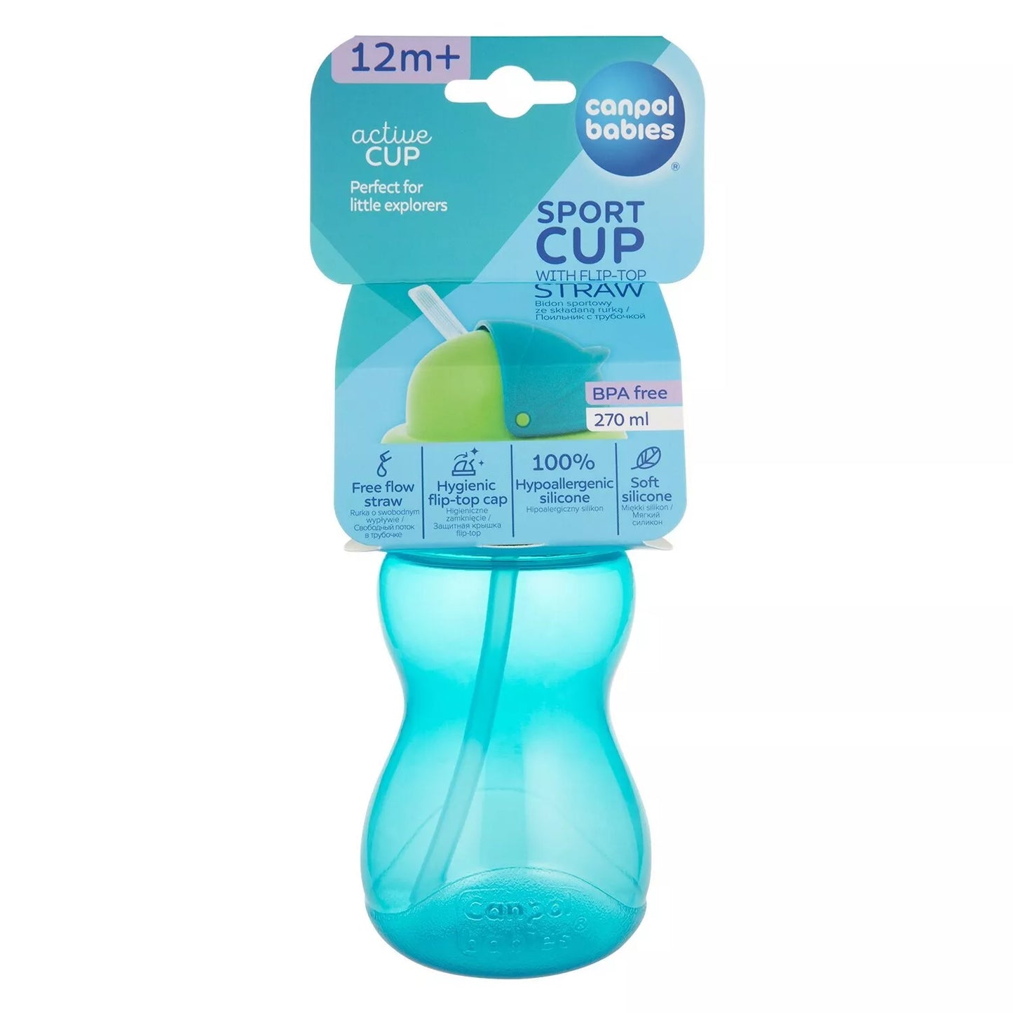 Gertuvė su šiaudeliu Canpol 56/109 Blue