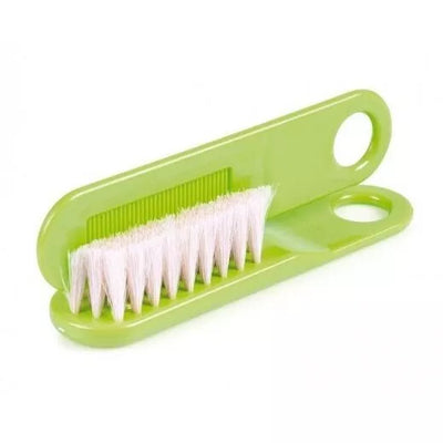 Minkštas plaukų šepetys ir šukos Canpol 2/424 Green