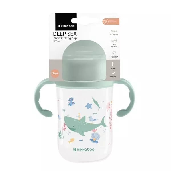 Mokomasis puodelis su rankenomis DEEP SEA 360° Mint