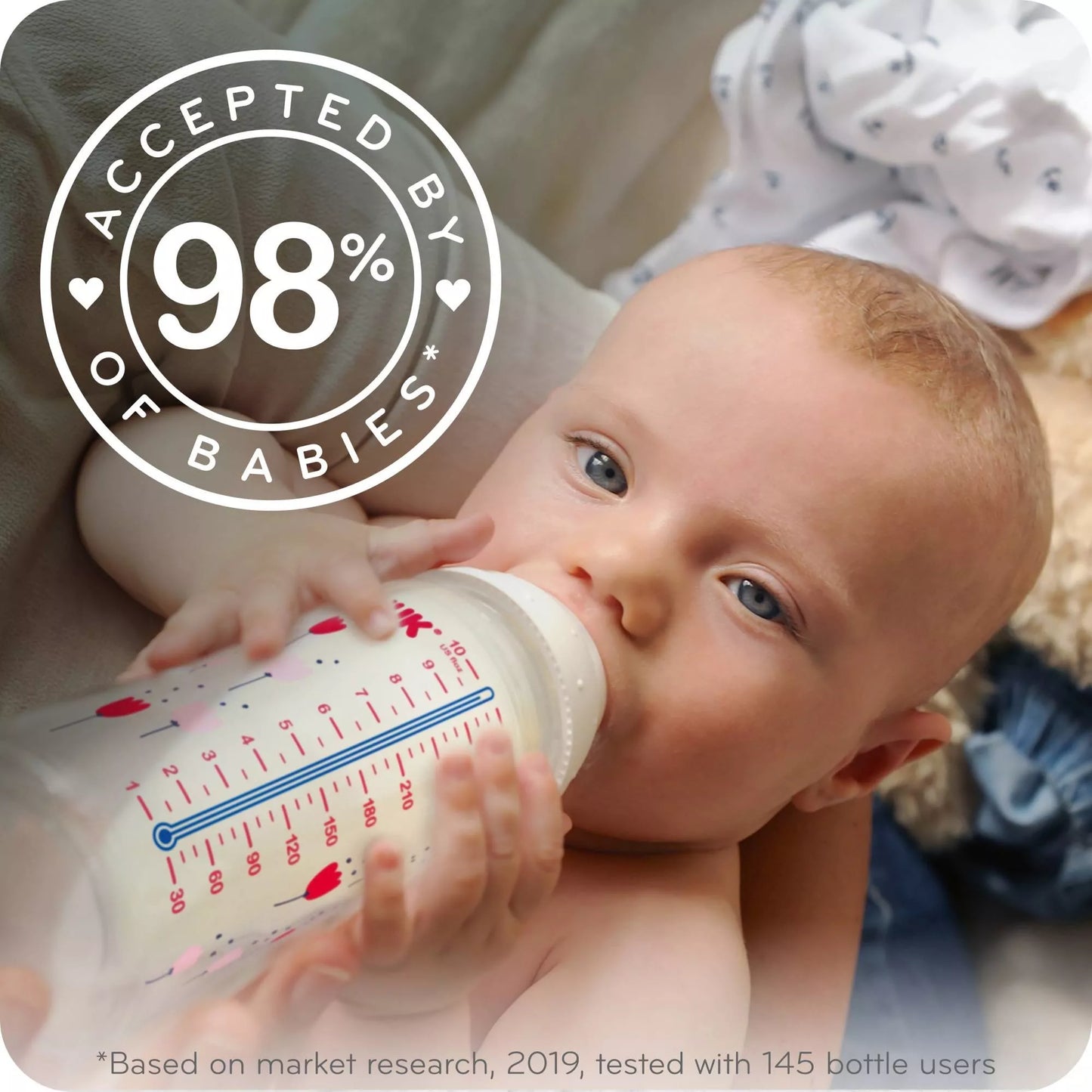 NUK buteliukas First Choice+, 300 ml NO COLIC, 0-6 m