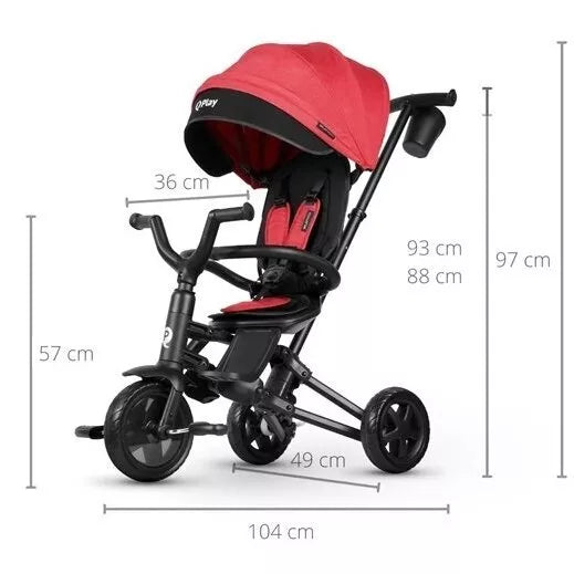 Triratukas sulankstomas QPlay NOVA NIELLO Red