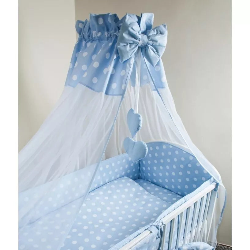 Užuolaidėlė-baldakimas lovytei Ankras Kropka Blue