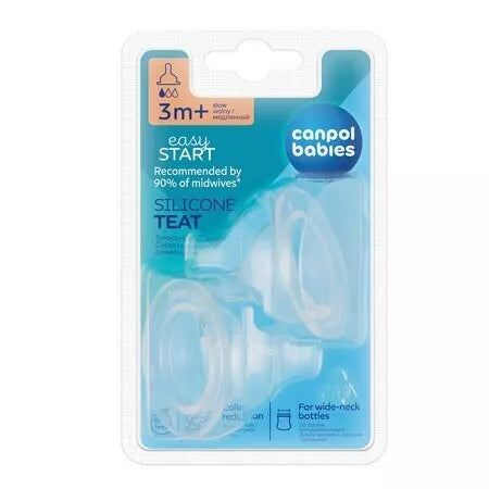 Žindukai silikoninis Canpol EasyStart 21/730, 3m+