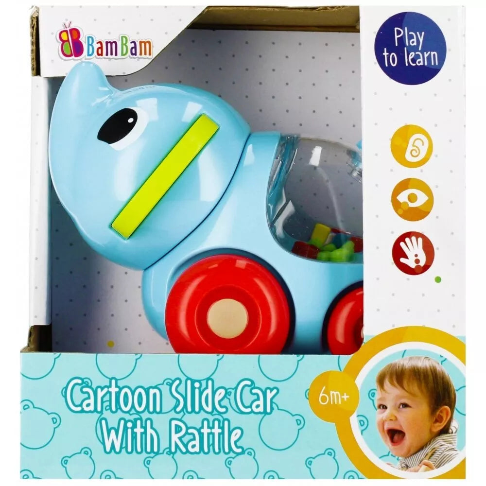 Automobiliukas su barškučiu BamBam ELEPHANT