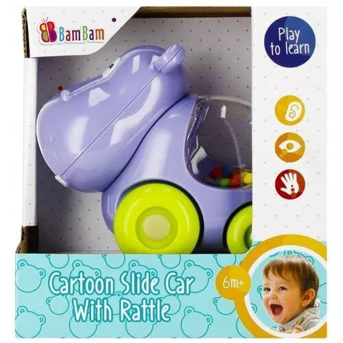 Automobiliukas su barškučiu BamBam HIPPO