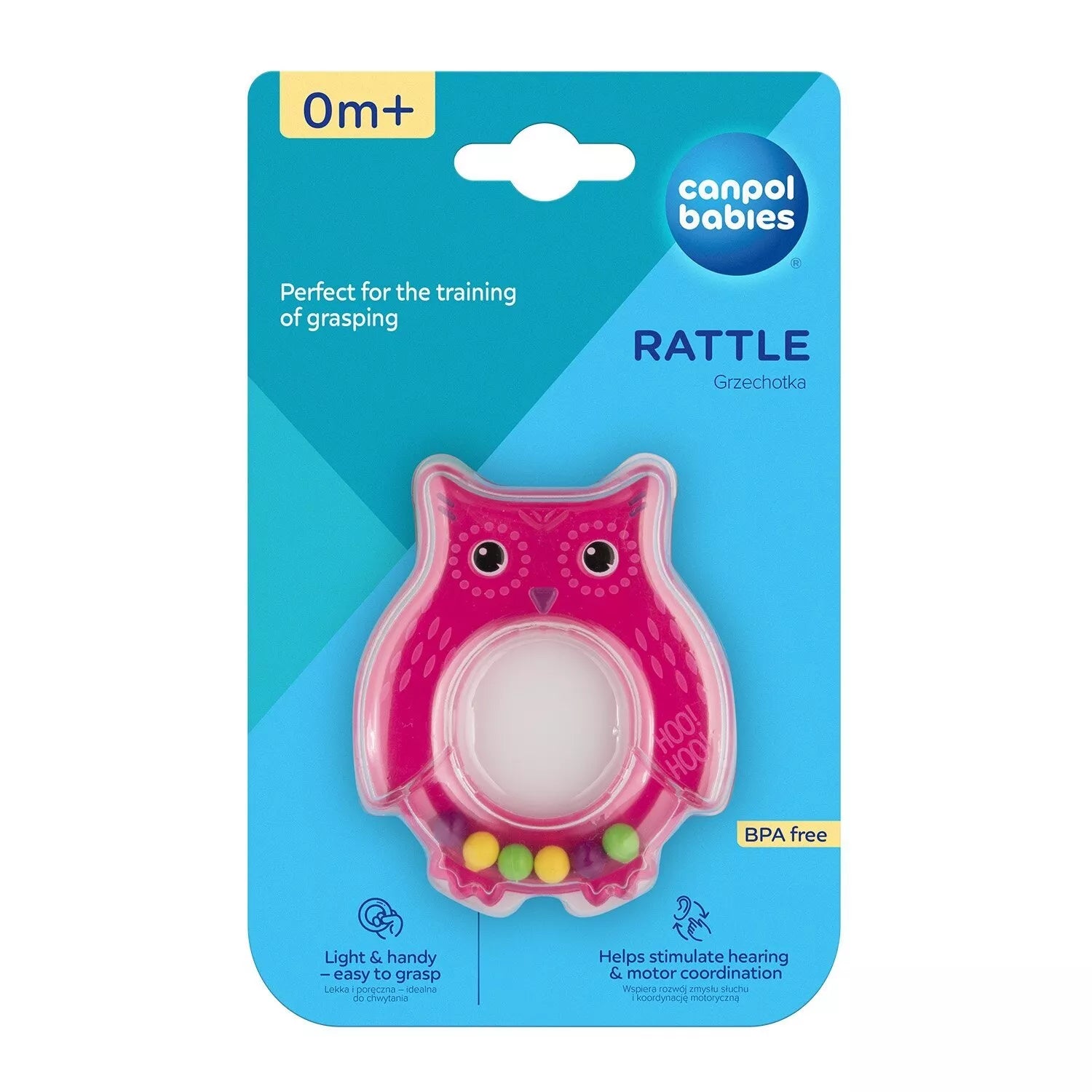 Barškutis Canpol OWL 2/187 Pink