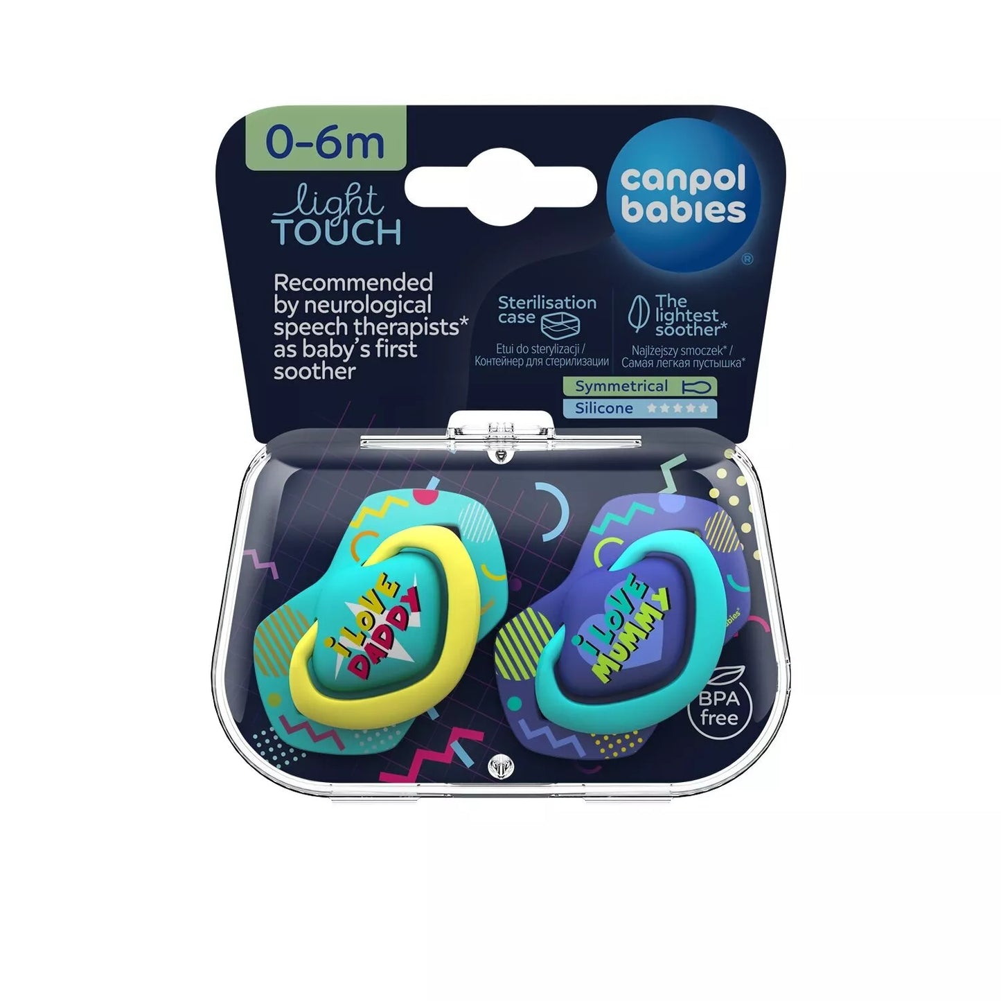Čiulptukai Canpol 22/652 Light touch Silikoniniai, Simetriniai 2 vnt