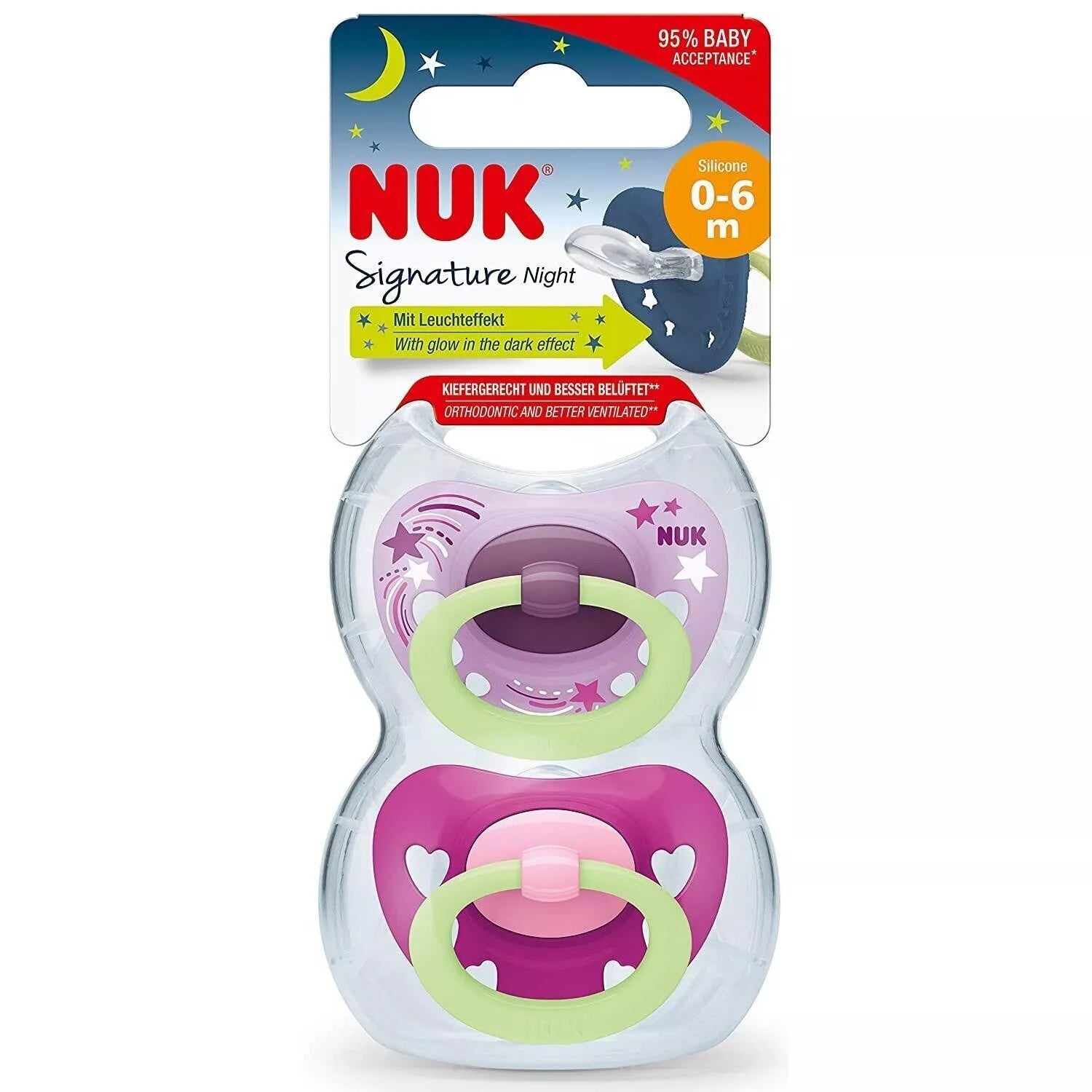 Čiulptukai NUK Signature Night  2 vnt