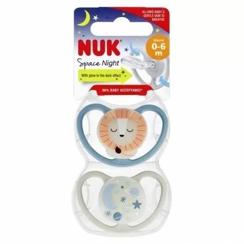 Čiulptukas NUK SPACE Night 2 vnt