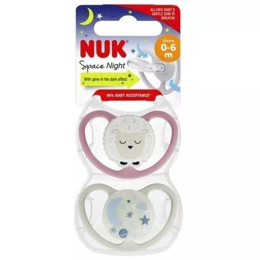 Čiulptukas NUK SPACE Night  2 vnt
