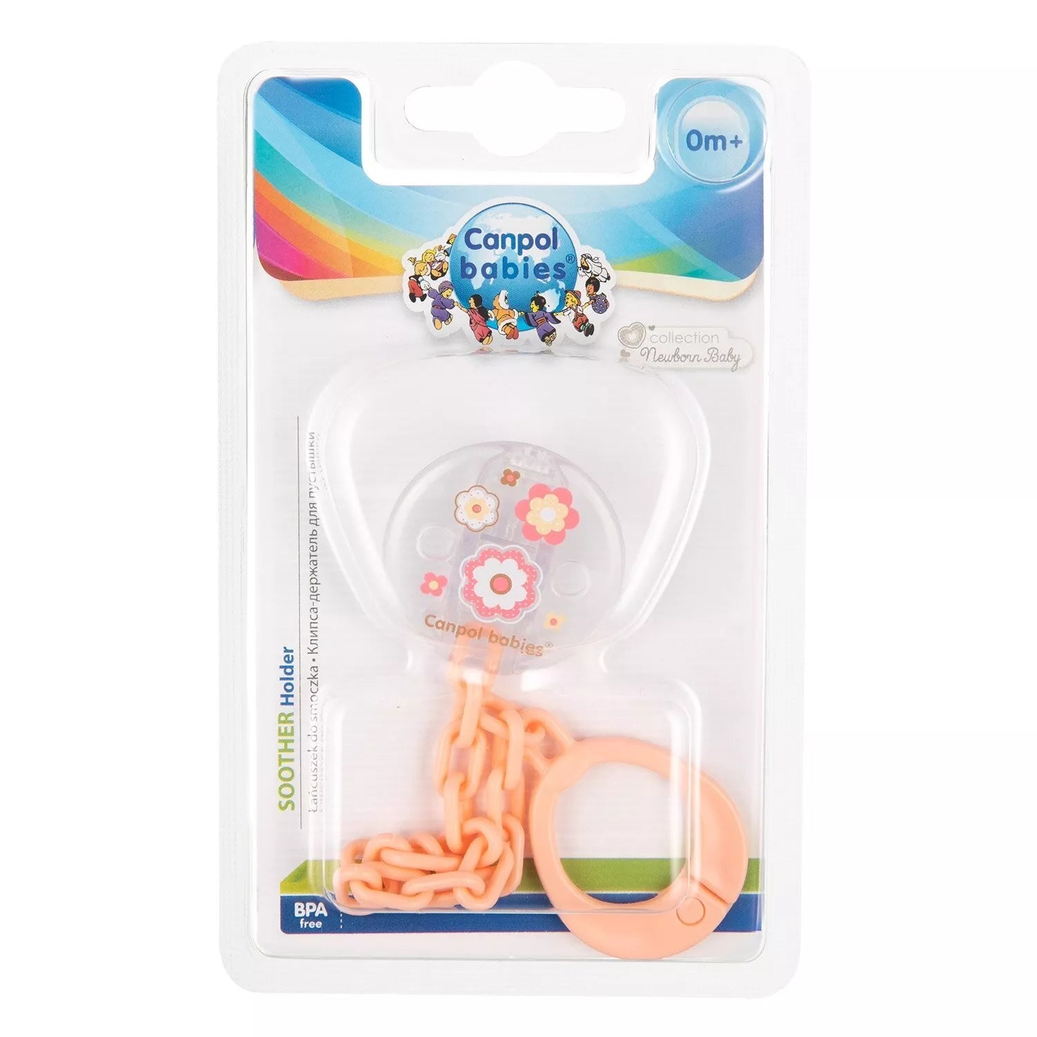 Čiulptuko laikiklis-grandinėlė NEWBORN Canpol 10/877 Pink