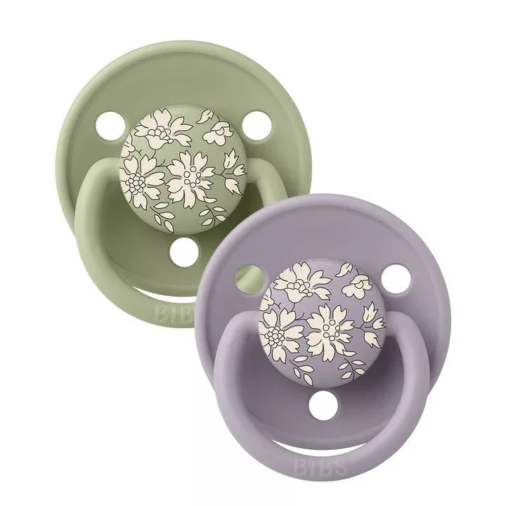 Čiulptukų rinkinys BIBS x LIBERTY DE LUX silikonas, apvalus