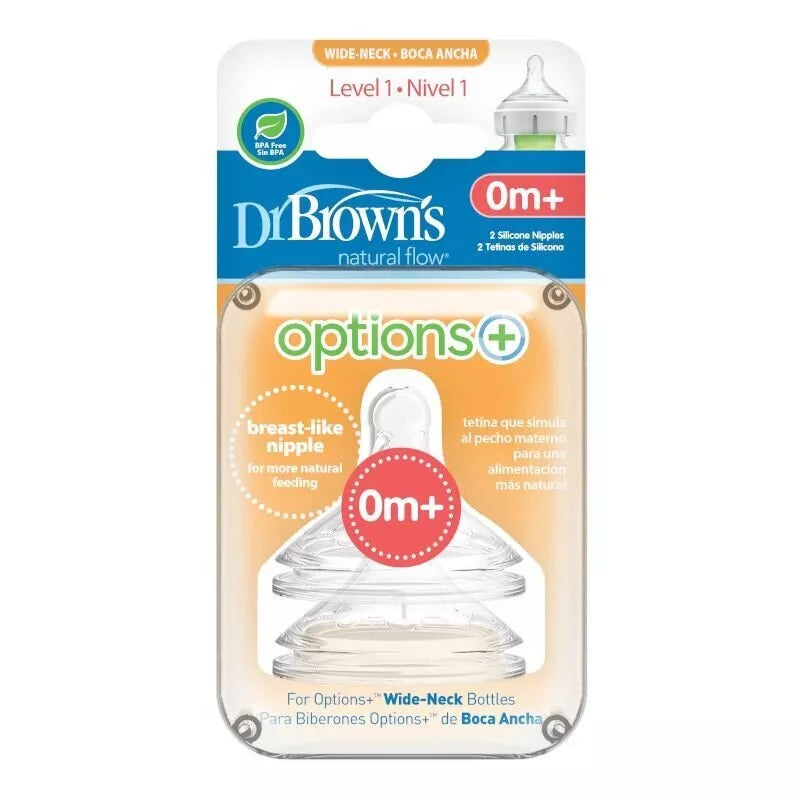 Dr Brown's žindukai silikoninia 0m+, 2 vnt.