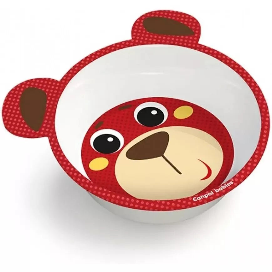 Dubenėlis melamininis neslistantis Canpol HELLO LITTLE Red