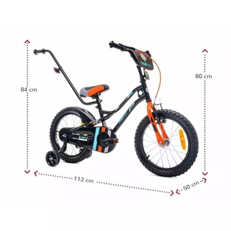 Dviratis TIGER Bike 16'' Black/Yellow