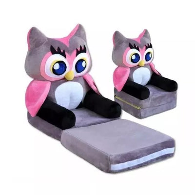 Ištiesiamas vaikiškas fotelis OWL Grey