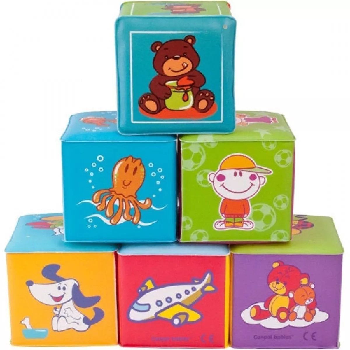 Kaladėlės Canpol  Soft Educational Cubes 2/817, 6 vnt.