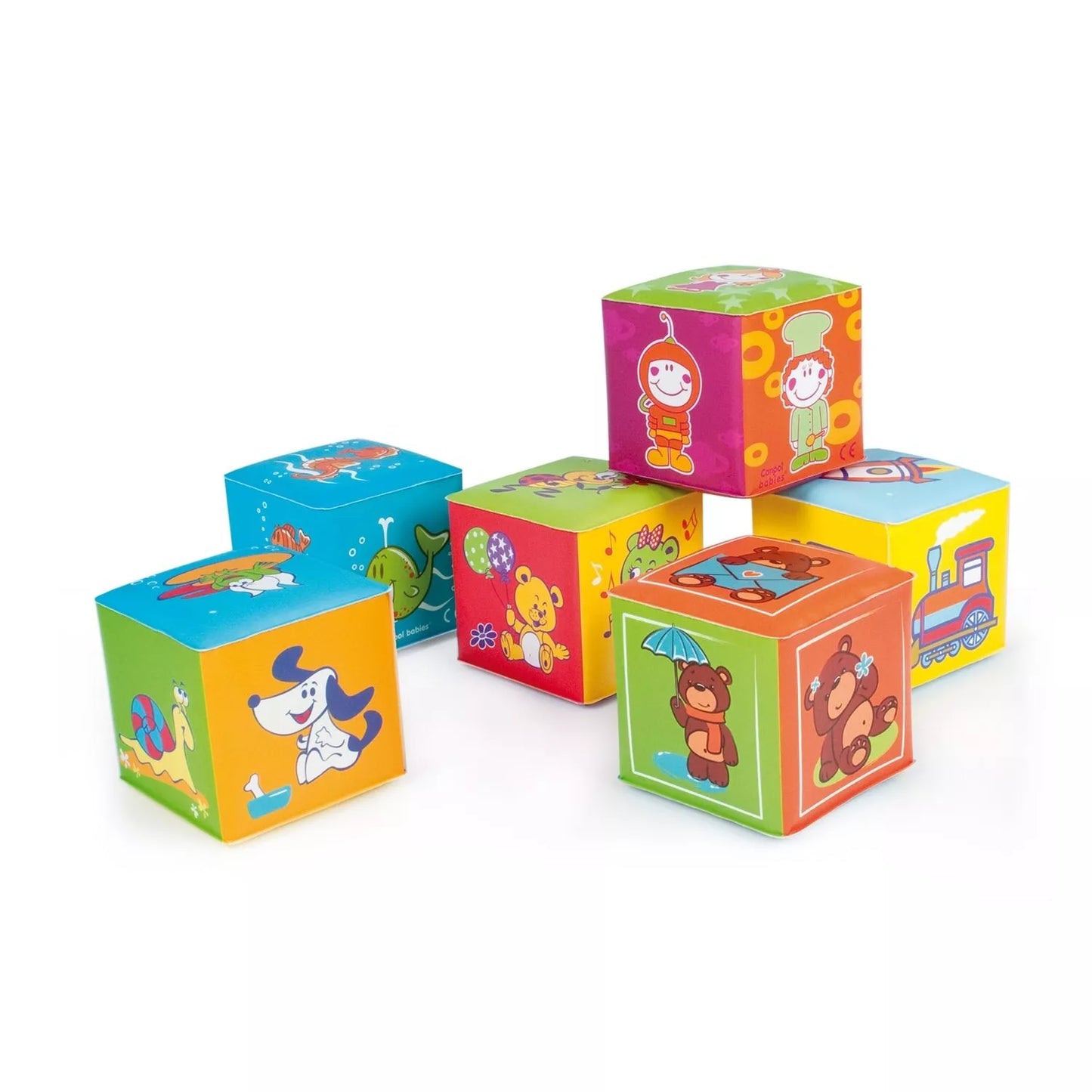 Kaladėlės Canpol  Soft Educational Cubes 2/817, 6 vnt.