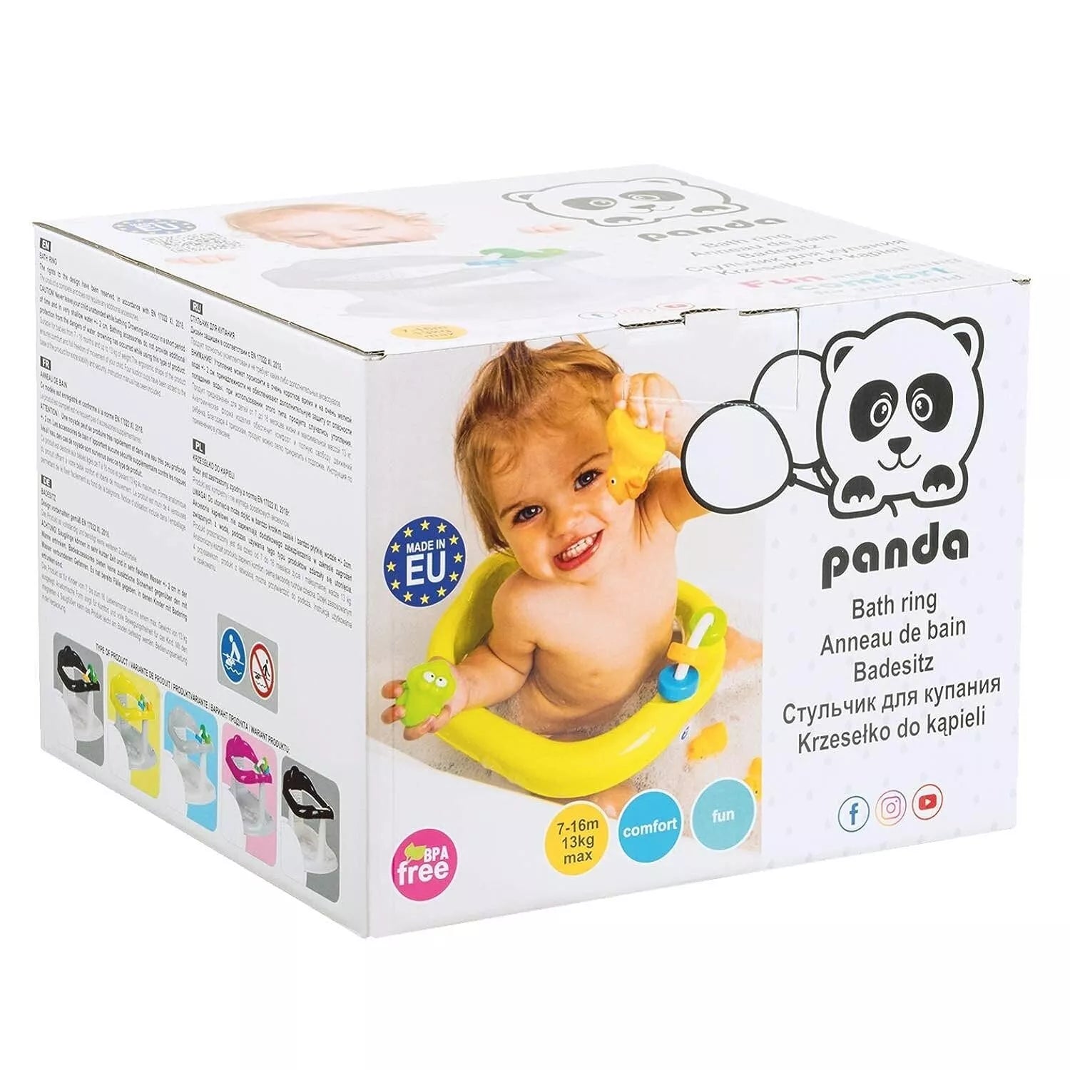 Kėdutė maudymui Maltex PANDA Black