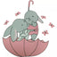 Komplektukas Koala PARASOLKA 4 dalių, 56 Pink