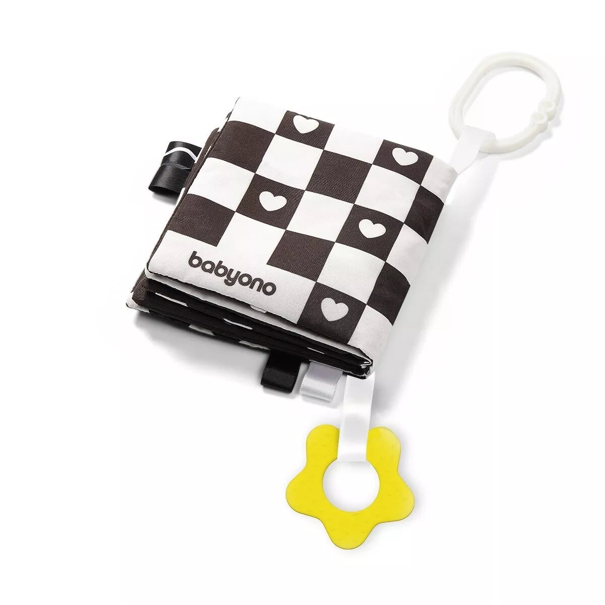 Lavinamoji knygelė su kramtuku BabyOno BLACK&WHITE