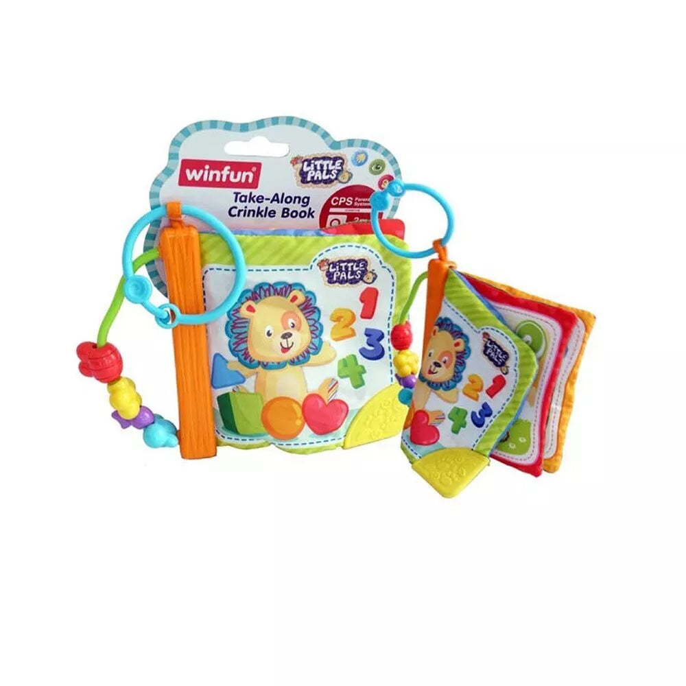 Lavinamoji knygelė su kramtuku Winfun TAKE-ALONG CRINKLE BOOK