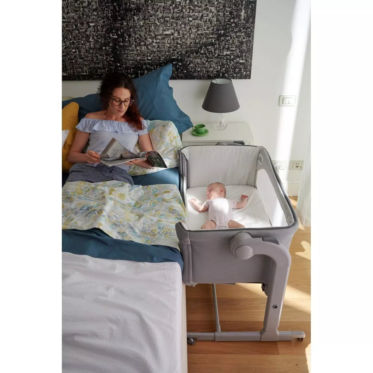 Lopšiukas Chicco NEXT2ME MAGIC Moon Grey