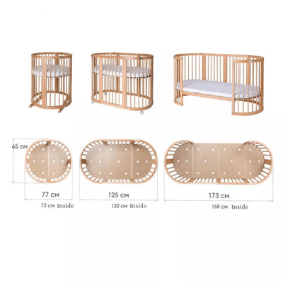 Lovylė-Tranformeris 9in1 INGVART SMART Natural+3 čiužiniai