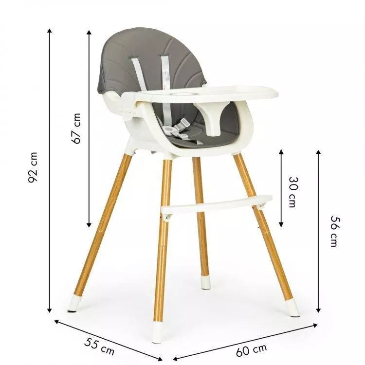 Maitinimo kėdutė Ecotoys HA-004  Grey