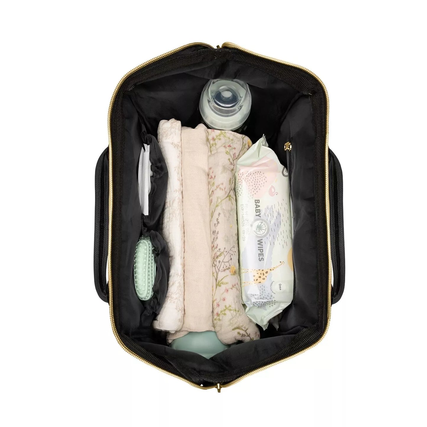 Mamos tašė -kuprinė SIENA, Black&Gold