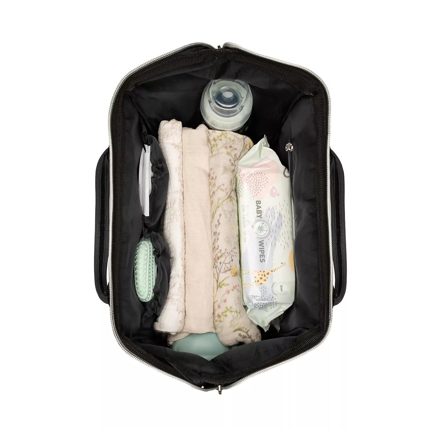 Mamos tašė -kuprinė SIENA, Black&Silver