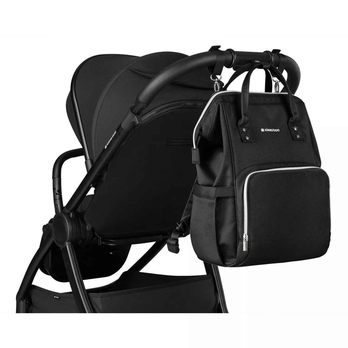 Mamos tašė -kuprinė SIENA, Black&Silver