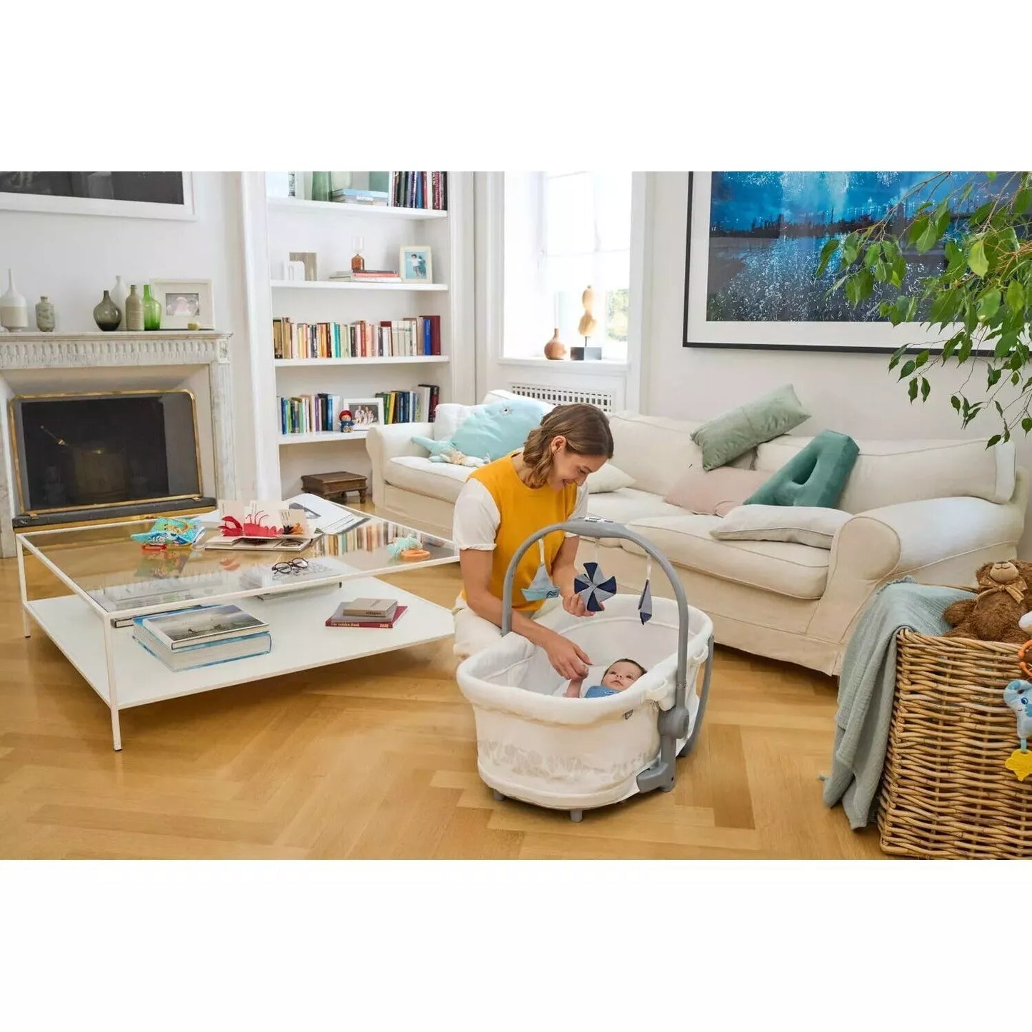 Mobilus lopšys – kėdutė Chicco BABY HUG PRO 5in1, Beige Latte