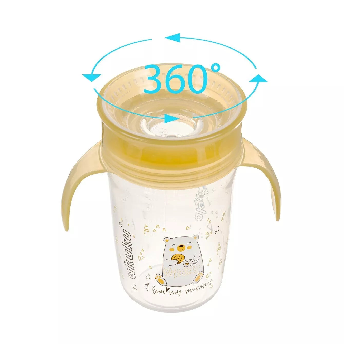 Mokomasis neišsiliejantis puodelis 360° Akuku A0670