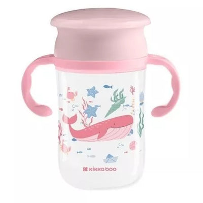 Mokomasis puodelis su rankenomis DEEP SEA 360° Pink