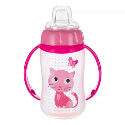 Mokomasis puodelis su silikoniniu snapeliu Canpol CUTE ANIMALS 56/512 Pink