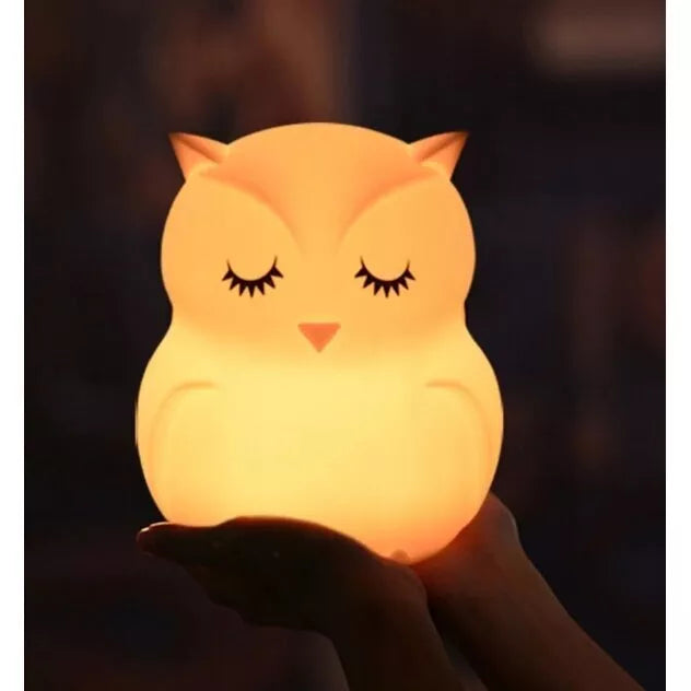 Naktinė silikoninė lempa OWL