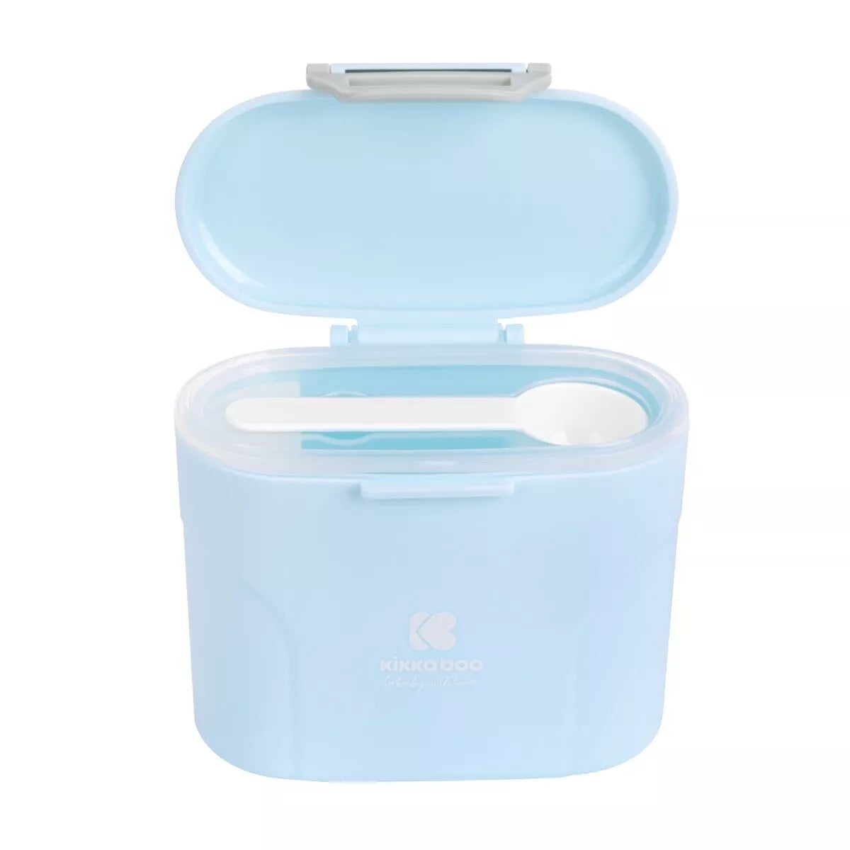 Pieno miltelių indas su dozavimo šaukšteliu, 160g, Blue