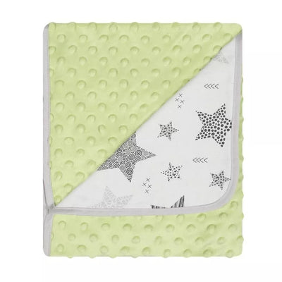Pledas dvipusis DuetBaby MINKY+COTTON 80x90 cm Green