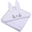 Rankšluostis kūdikiui 3D su gobtuvu Duet Baby ANIMALS II 100x100 cm  White