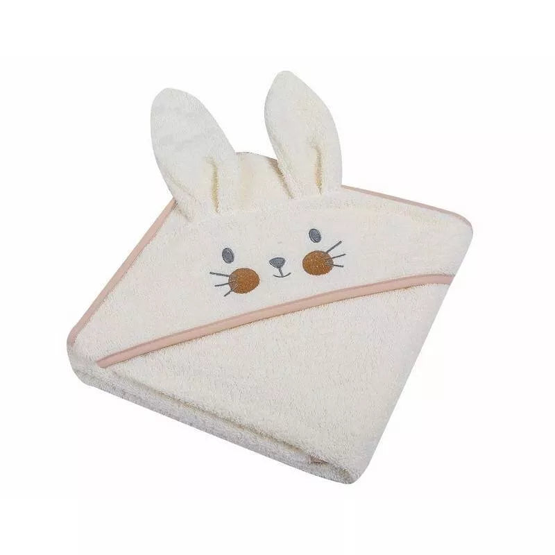 Rankšluostis kūdikiui 3D su gobtuvu RABBIT Ecru