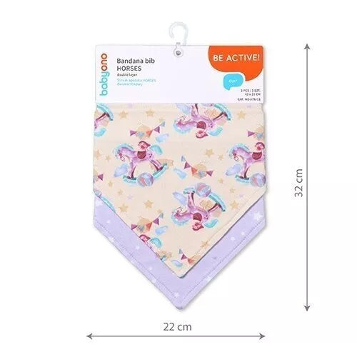 Seilinukas-šalikas BabyOno HORSES 2 vnt, 879/15