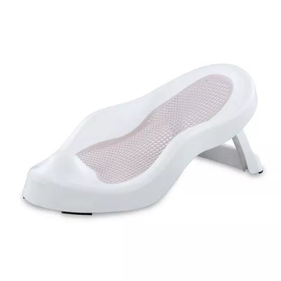 Sulankstoma kūdikio vonelė su termometru ir silikoniniu gultuku BATH&CARE Pink