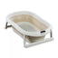 Sulankstoma kūdikio vonelė su termometru ir silikoniniu gultuku BATH&CARE Beige