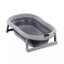 Sulankstoma kūdikio vonelė su termometru ir silikoniniu gultuku BATH&CARE Dark Grey