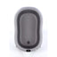 Sulankstoma kūdikio vonelė su termometru ir silikoniniu gultuku BATH&CARE Dark Grey