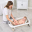 Sulankstoma kūdikio vonelė su termometru ir silikoniniu gultuku BATH&CARE Dark Grey