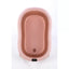 Sulankstoma kūdikio vonelė su termometru ir silikoniniu gultuku BATH&CARE Dark Pink