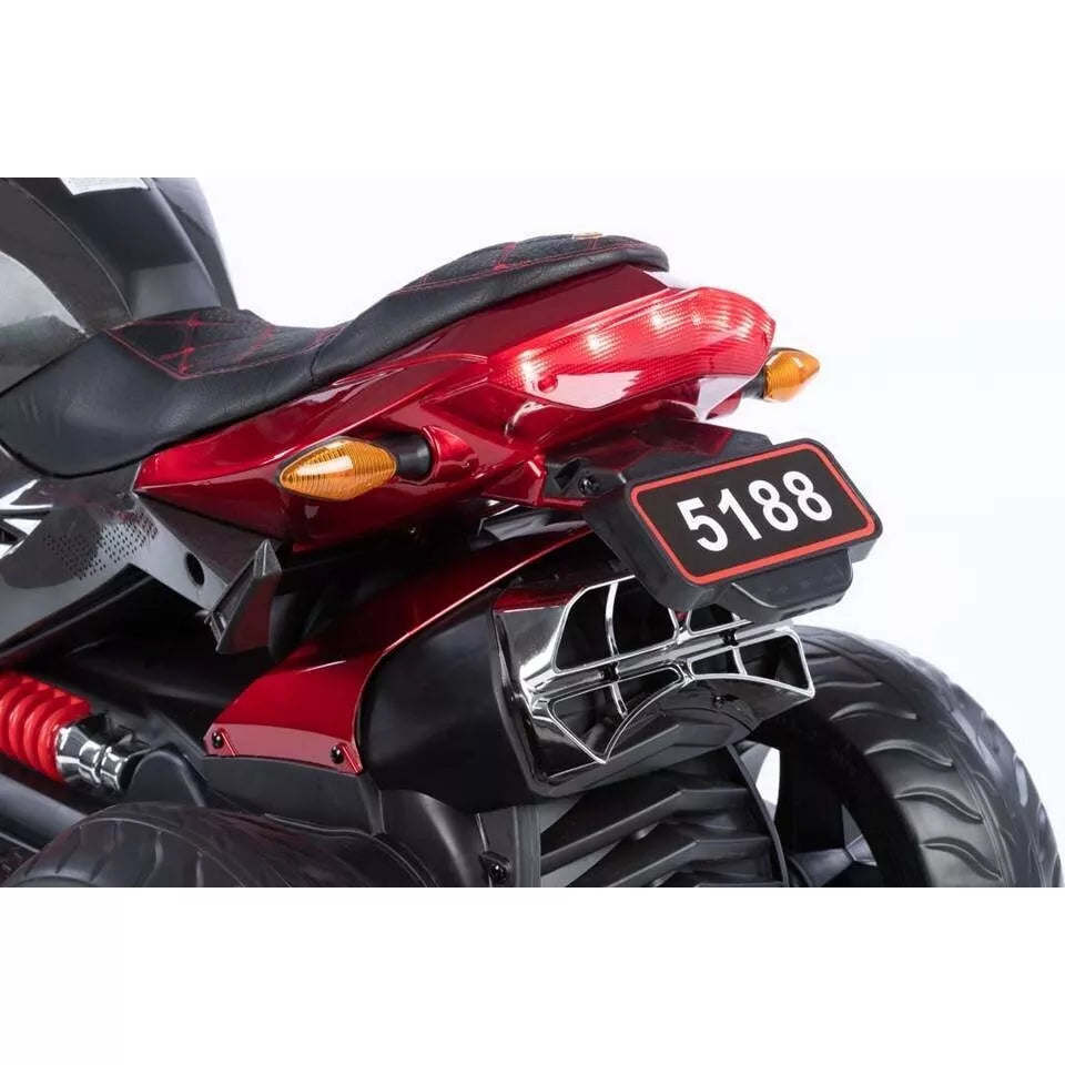 Vaikiškas elektrinis motociklas T1500-12V-EVA -Lakuotas, Red